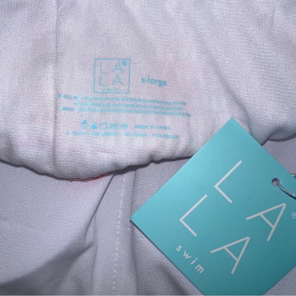 NEW LA LA Swim Pink Fruity Floral Print Matching Bikini Set Women’s Size L or XL - Picture 3 of 7